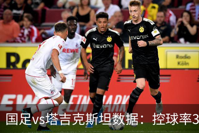 国足vs塔吉克斯坦数据：控球率31%-69%，射门4-10，红牌1-0