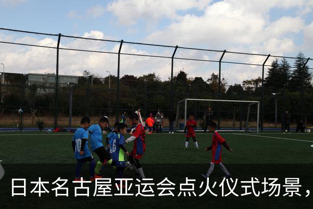 日本名古屋亚运会点火仪式场景，圣火造型加上灯光变化，像极了正在“烤扇贝”
